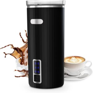 6-in-1 Electric Milk Frother and Steamer with Stainless Steel Interior Tank