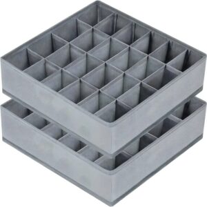 24-Grid Foldable Fabric Drawer Organizer for Socks and Underwear