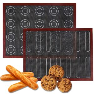 Reusable Perforated Silicone Baking Mat with Dual Pattern Surface for Even Baking