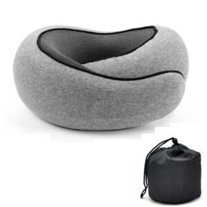 Memory Foam Travel Neck Pillow with Adjustable Support for Comfortable Sleep